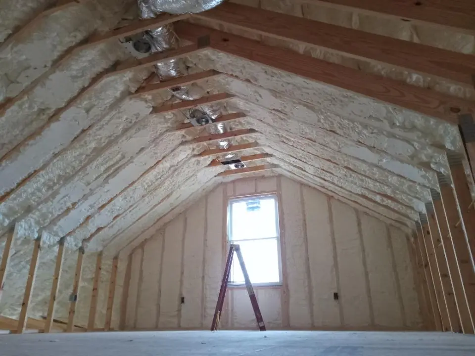 Spray foam roofing application for Crawl Space Insulation project in Fountain Inn